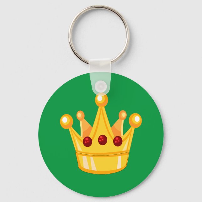 Nyckelkedja för krona-kvadrat nyckelring (Framsida)