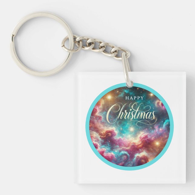 Nyckelkedja för kvadratisk anpassningsbar - Snyggt (Framsidan)