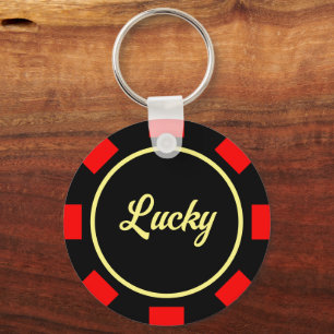 Nyckelkedja för Las Vegas poker chip-markör anpass Nyckelring