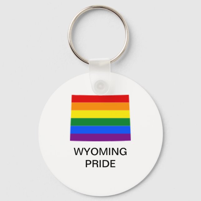 Nyckelkedja för LGBTQ Wyoming-Pridet Nyckelring (Framsida)