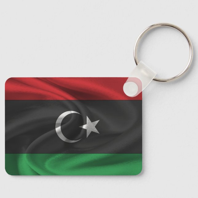Nyckelkedja för Libyen Flagga Nyckelring (Framsida)