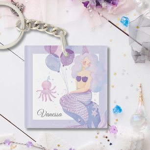 Nyckelkedja för Light Lavender Sjöjungfru Party Äv