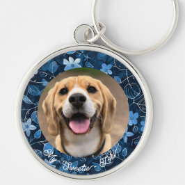 Nyckelkedja för ljudbehållare för matsäck i Hund ä Rund Silverfärgad Nyckelring