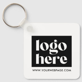 Nyckelkedja för Logotyp i svart vit Anpassningsbar Nyckelring