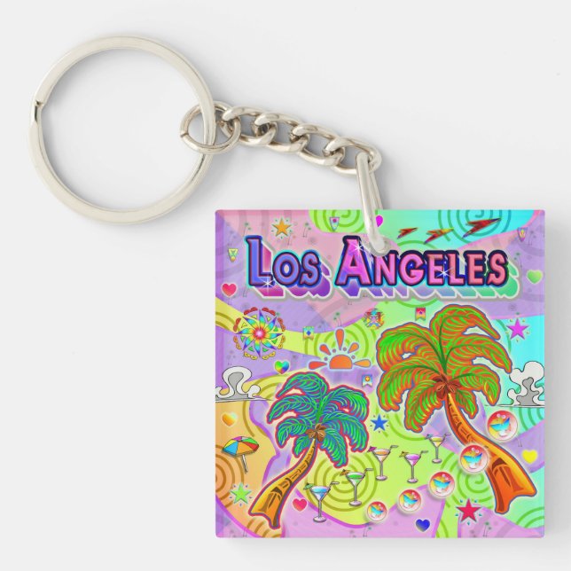 Nyckelkedja för Los Angeles Vacation-mål (Framsidan)