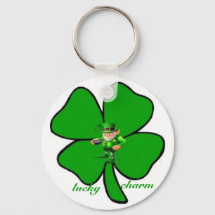 Nyckelkedja för Lucky charm Leprecon klöver Nyckelring