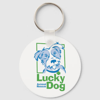 Nyckelkedja för Lucky Hund Basic-knapp Nyckelring