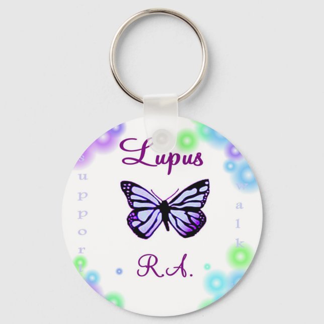 Nyckelkedja för Lupus butterfly Nyckelring (Framsida)