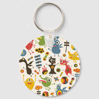 Nyckelkedja för lycklig-monster nyckelring