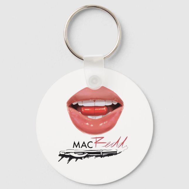 Nyckelkedja för Mac Redd lip Nyckelring (Framsida)