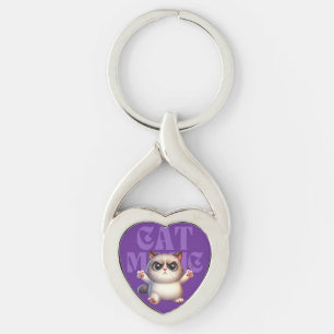 Nyckelkedja för Magic Cat Metall