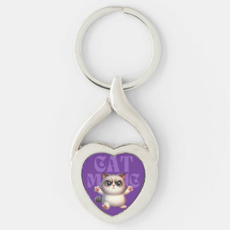 Nyckelkedja för Magic Cat Metall