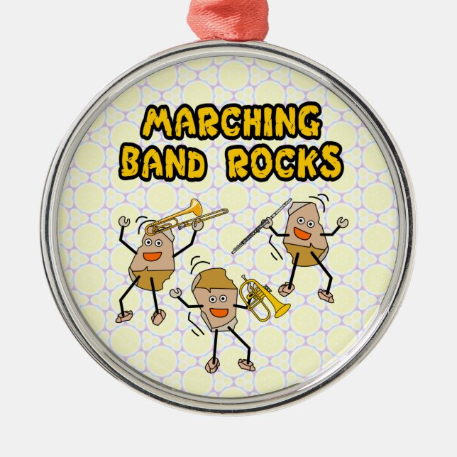 Nyckelkedja för Marching Band Sten Julgransprydnad Metall (Framsidan)