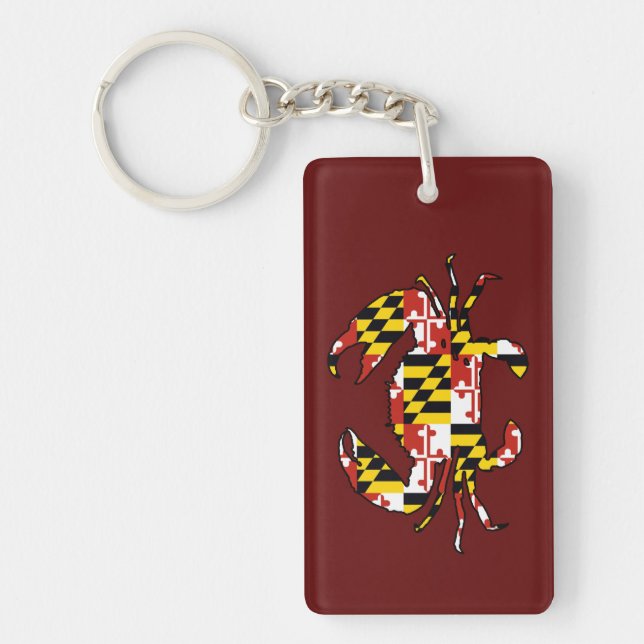 Nyckelkedja för Maryland-flagga vid dubblans sida (Framsidan)