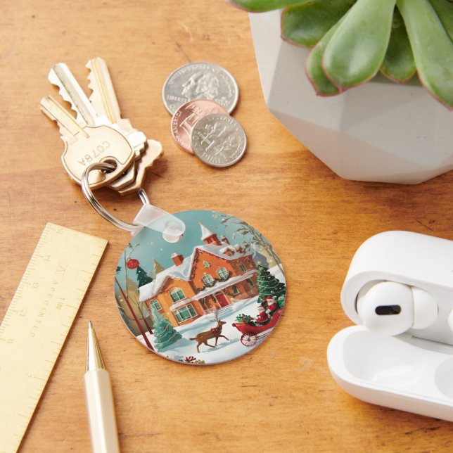 Nyckelkedja för Metall i elegant i God jul Nyckelring (Skrivbord)