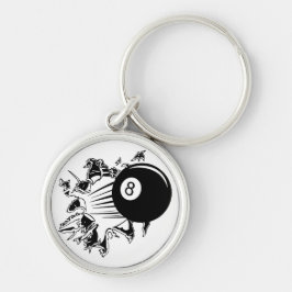 Nyckelkedja för miljarder rund silverfärgad nyckelring