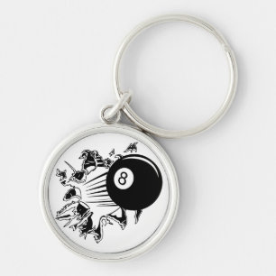 Nyckelkedja för miljarder rund silverfärgad nyckelring