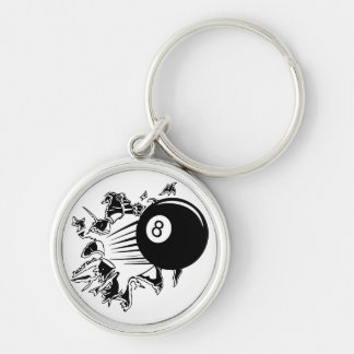 Nyckelkedja för miljarder rund silverfärgad nyckelring