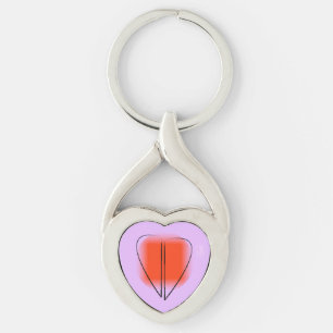 Nyckelkedja för mod Heart Twisted Heart Metall