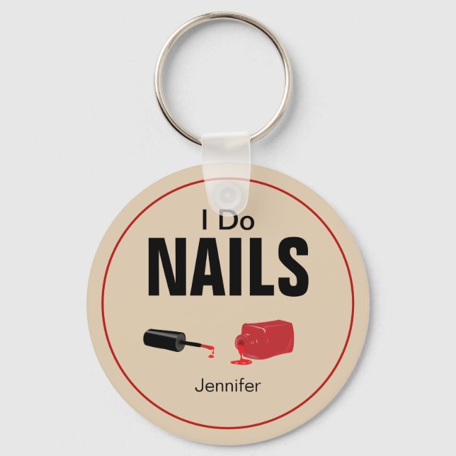 Nyckelkedja för modern I Do Nagel (Nail Technician Nyckelring (Framsida)