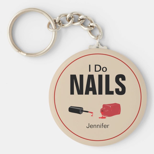 Nyckelkedja för modern I Do Nagel (Nail Technician Nyckelring (Framsidan)
