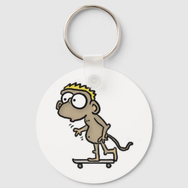 Nyckelkedja för monkey-skateboard nyckelring (Framsida)