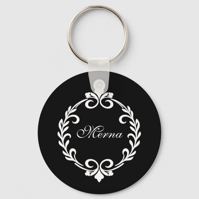 Nyckelkedja för monogram design nyckelring (Framsida)