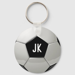 Nyckelkedja för monogram fotboll nyckelring