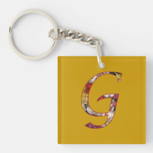 Nyckelkedja för Monogram G-Blommigtens utformning