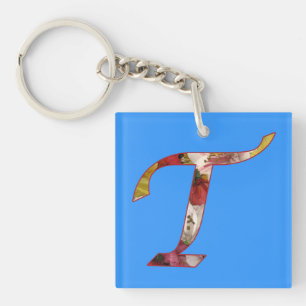 Nyckelkedja för Monogram T-Blommigt