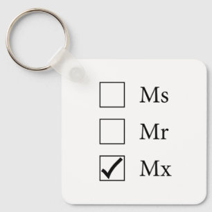 Nyckelkedja för MX-rubrik (tre alternativ) Nyckelring