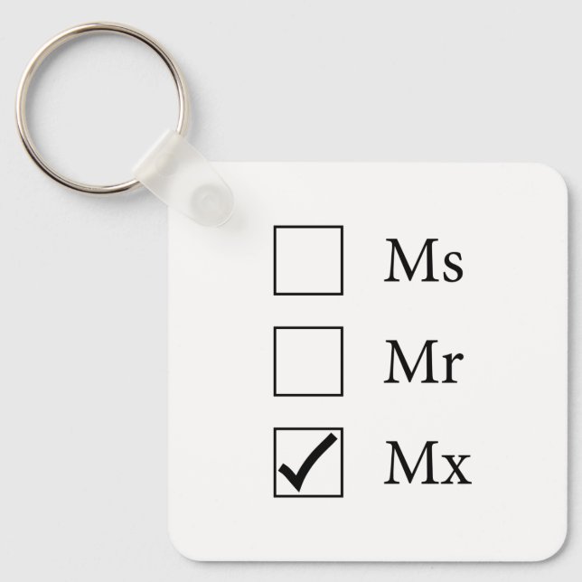 Nyckelkedja för MX-rubrik (tre alternativ) Nyckelring (Framsida)