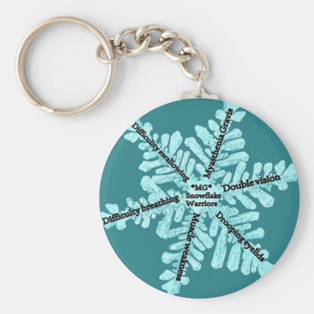 Nyckelkedja för Myasthenia Gravis Awareness Button Nyckelring (Framsidan)
