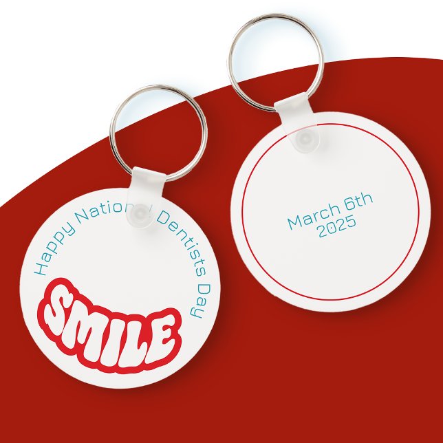 Nyckelkedja för nationella tandläkardagar i lyckli nyckelring (dentist day keyring)