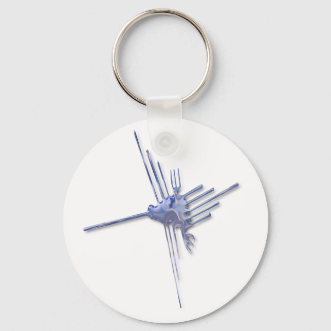 Nyckelkedja för nazca Hummingbird-glas Nyckelring (Framsida)