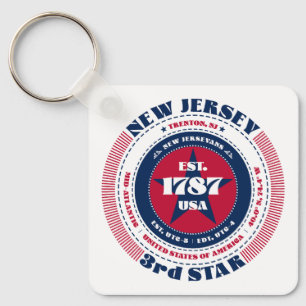 Nyckelkedja för new jersey-tillstånd nyckelring