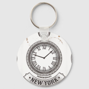 Nyckelkedja för New York Pocket Watch-knapp Nyckelring