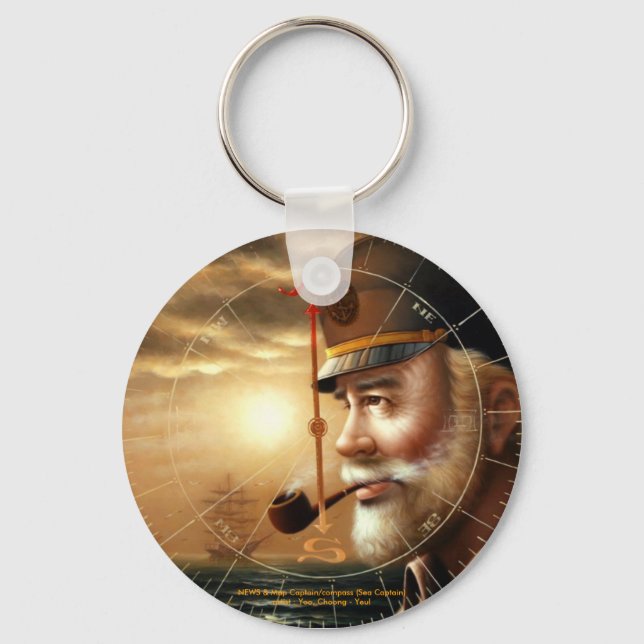 Nyckelkedja för NEWS & Karta kapten/kompass (Sea K Nyckelring (Framsida)