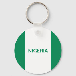 Nyckelkedja för Nigerias Flagga-knapp Nyckelring