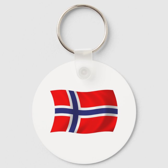 Nyckelkedja för norge-Flagga Nyckelring (Framsida)