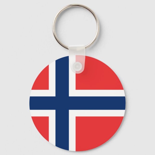 Nyckelkedja för norge-Flagga Nyckelring (Framsida)