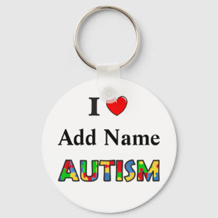 Nyckelkedja för ökad medvetenhet om autism i Kärle Nyckelring