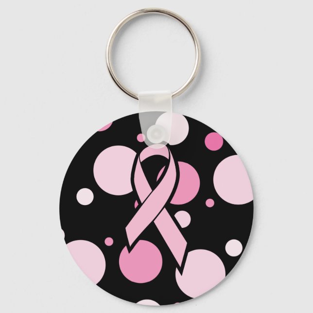 Nyckelkedja för ökad medvetenhet om bröstcancer nyckelring (Framsida)