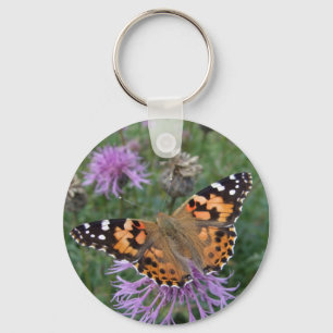 Nyckelkedja för orange Butterfly Nyckelring