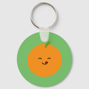 Nyckelkedja för orange-frukt nyckelring