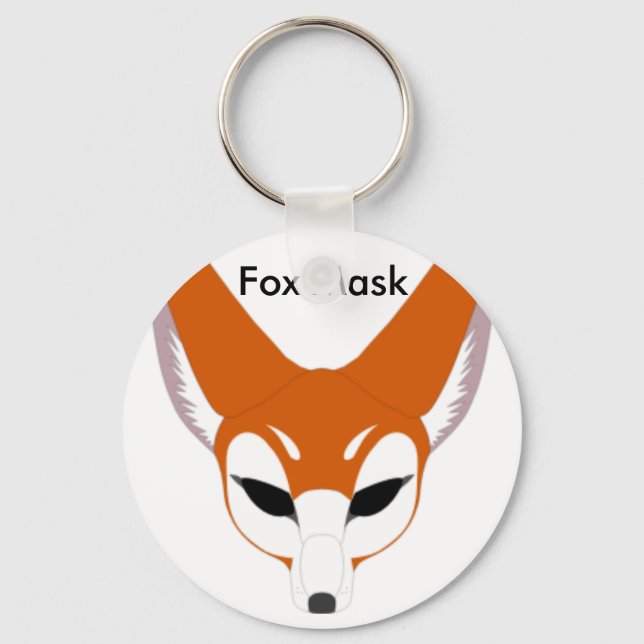 Nyckelkedja för orangens foxmask nyckelring (Framsida)