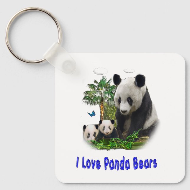 Nyckelkedja för Panda Bear Nyckelring (Framsida)
