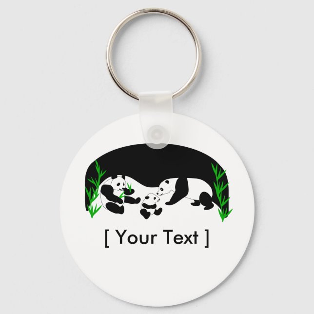 Nyckelkedja för Panda-familjen Nyckelring (Framsida)