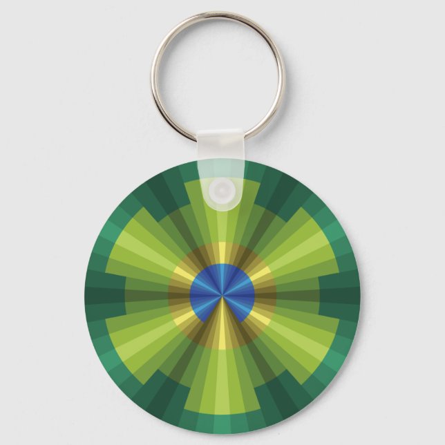 Nyckelkedja för peacock Illusion Nyckelring (Framsida)