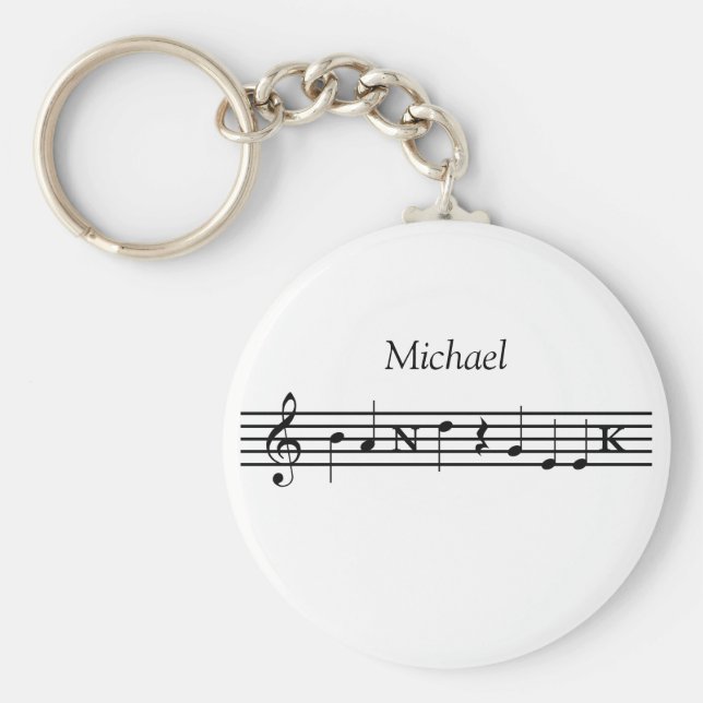 Nyckelkedja för personlig Band Geek Nyckelring (Framsidan)